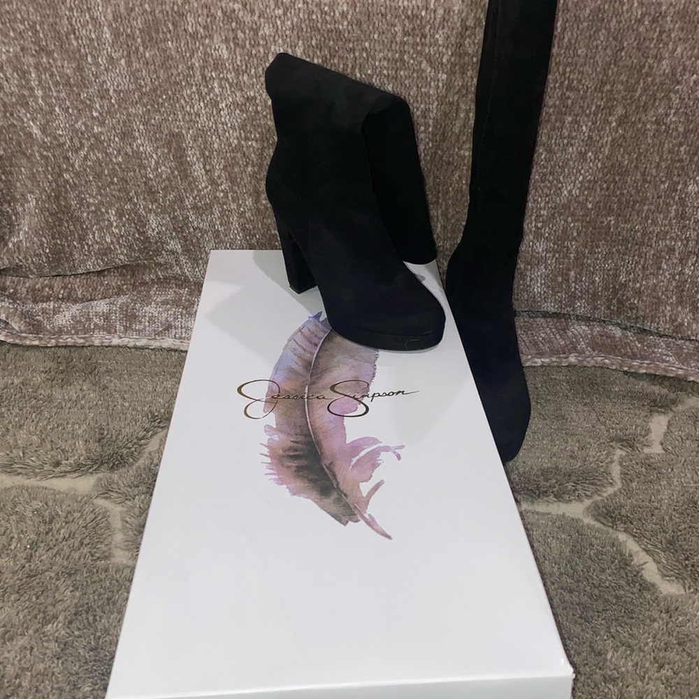 Jessica Simpson Lexie Black Heeled Boots